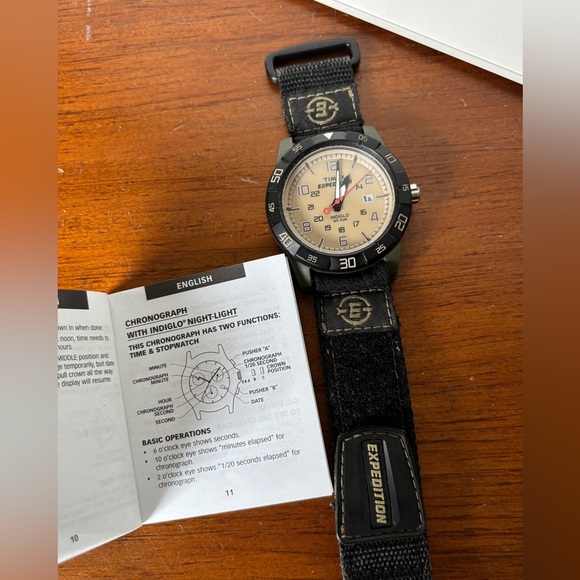 Timex Expedition Military Chronograph Indiglo Water Resistant 50M Watch, T49833 - Picture 3 of 10